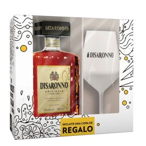 Amaretto Disaronno con estuche + Copa