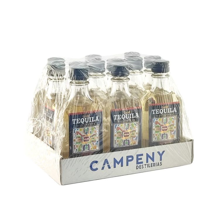 Miniatura Tequila Ranchitos Gold 4cl (Pack 12 botellitas)