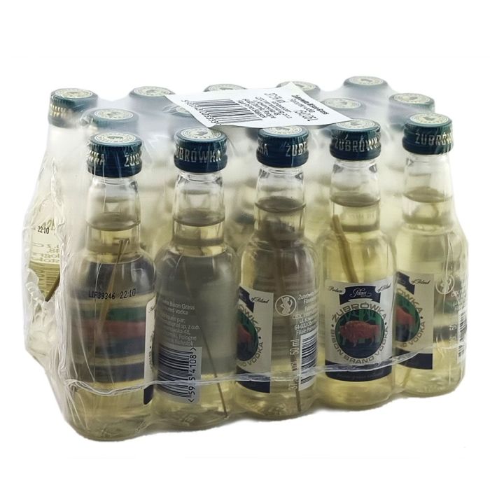 Miniatura Vodka Zubrowka 5 cl (Pack 15 botellitas)