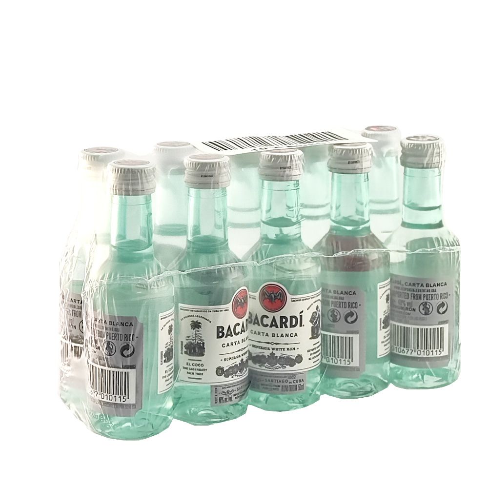 Miniatura Ron Bacardí 5 cl (Pack 10 botellitas)