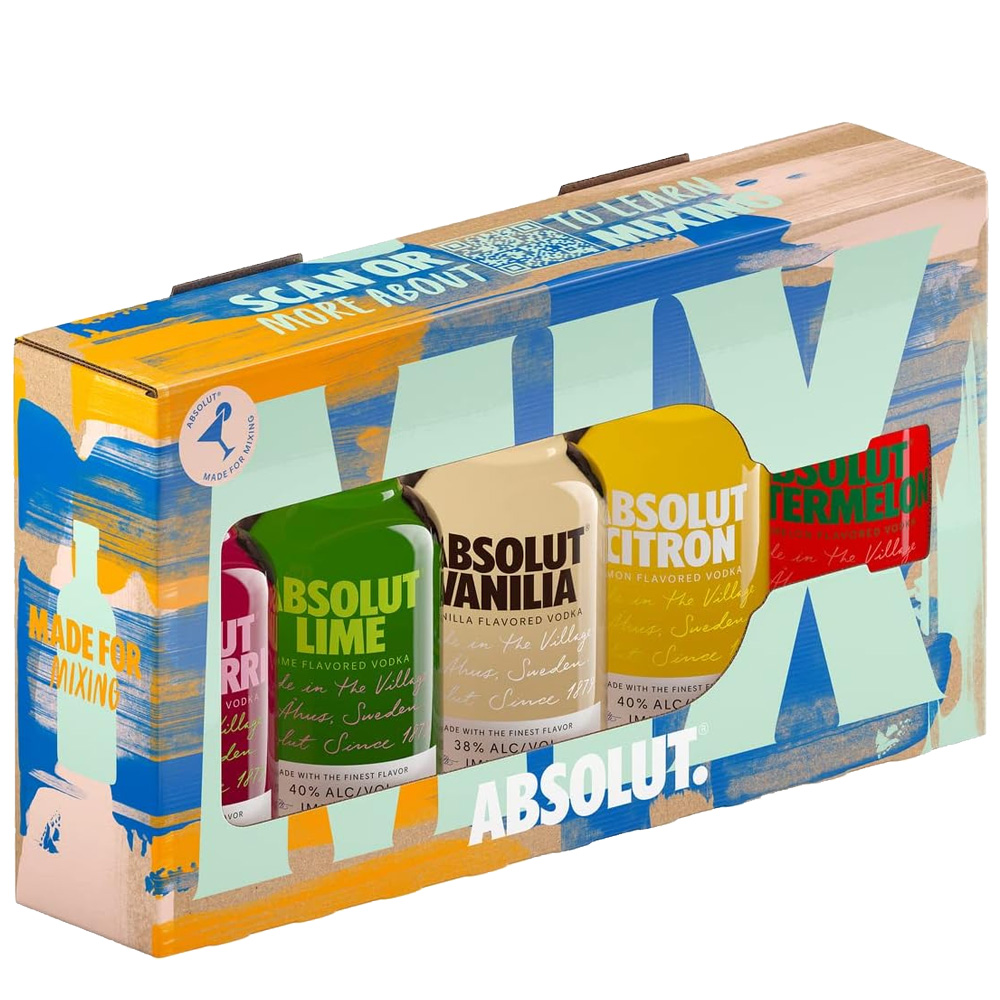 Miniatura Vodka Absolut Mix 5 cl (5 Botellas)