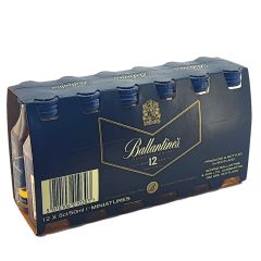 Miniatura Whisky Ballantines 12 5 cl (Pack 12 botellitas)